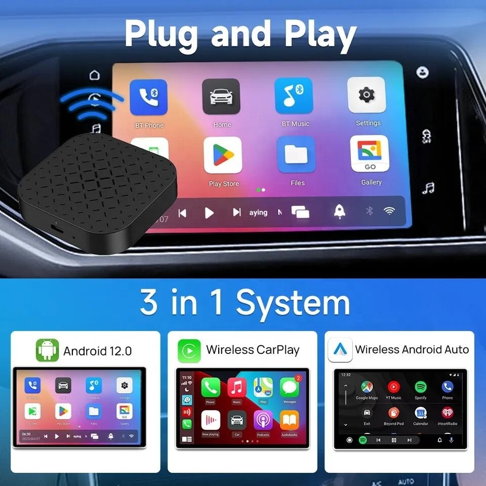 3 in 1 Android 11.0 Wireless Carplay Android Auto Android Auto AI Box Carplay Wireless Adapter for BMW Audi a6 c7 Carplay