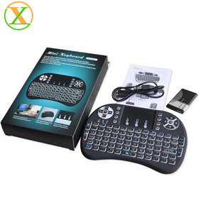 2024 Hot selling Backlight 2.4GHz i8 mini Wireless Keyboard Touch Pad i8 air fly mouse Backlit Keyboard for android tv box