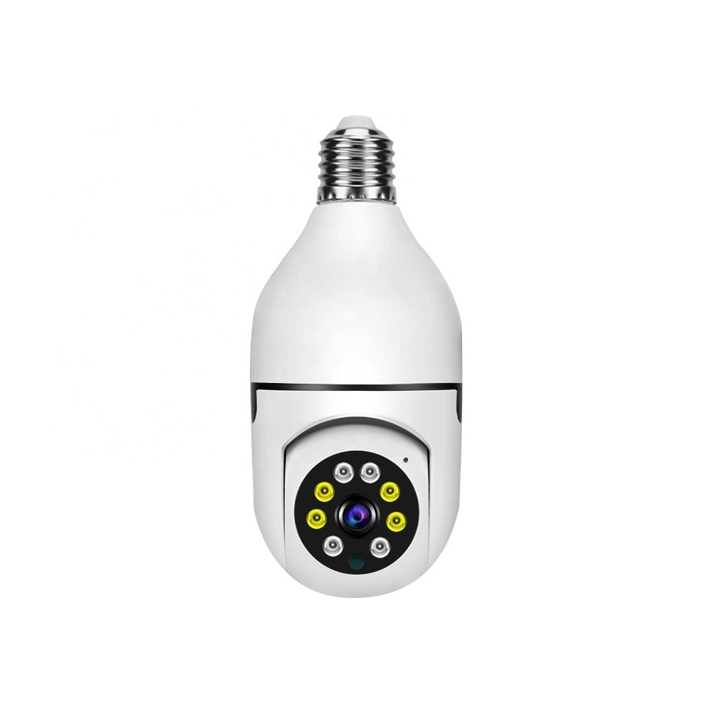 Lightbulb Camera Home Security 360 Degree Monitor Light Bulb Wifi Wireless Night Vision Infrared Camera Bulbs PTZ Camera 4K