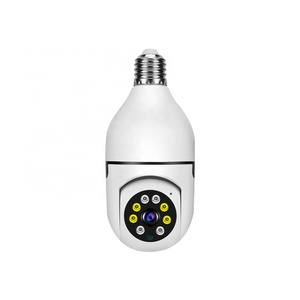 Lightbulb Camera Home Security 360 Degree Monitor Light Bulb Wifi Wireless Night Vision Infrared Camera Bulbs PTZ Camera 4K