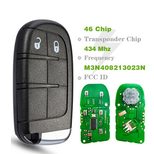 Aftermarket car door unlock master key For J-eep D-odge Chrysler F-iat Universal Smart Remote Fob M3N408213023N ID46 Chip 434MHZ