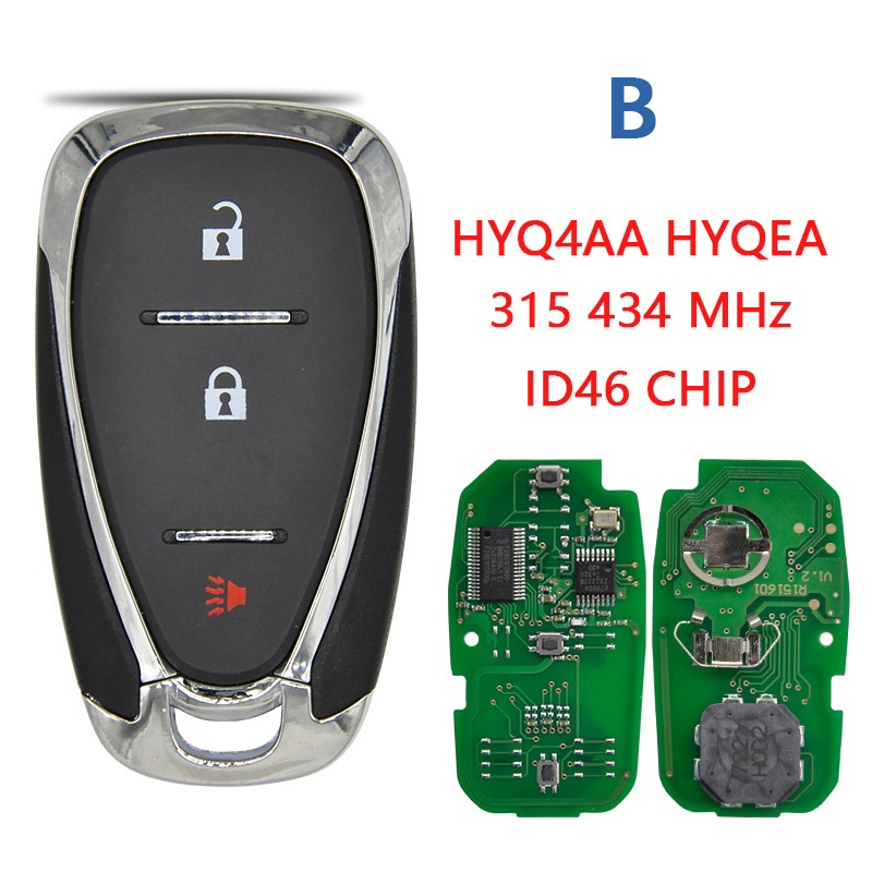 C-hevrolet Camaro Equinox Cruze Malibu Spark Smart Car Remote For Control HYQ4EA HYQ4AA ID46 PCF7952 Chip 315/434mhz CN014082-B