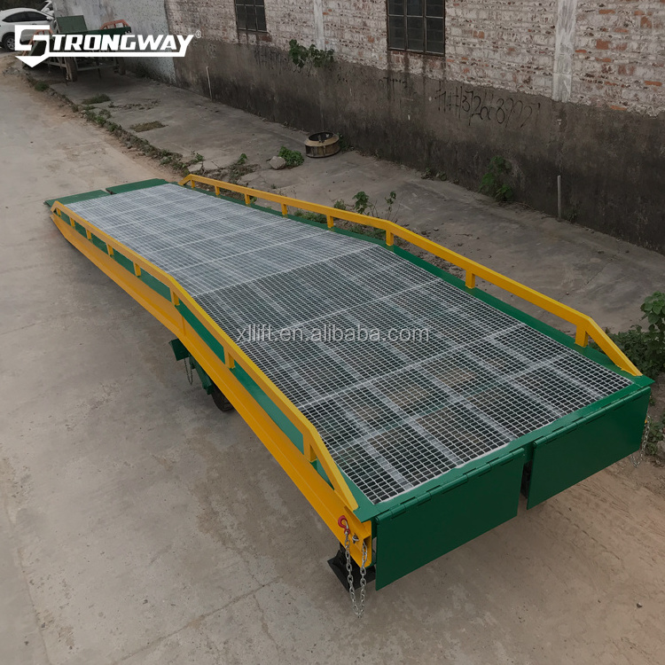 10-ton loading and unloading lifting platform for movable hydraulic boarding bridge steel grating