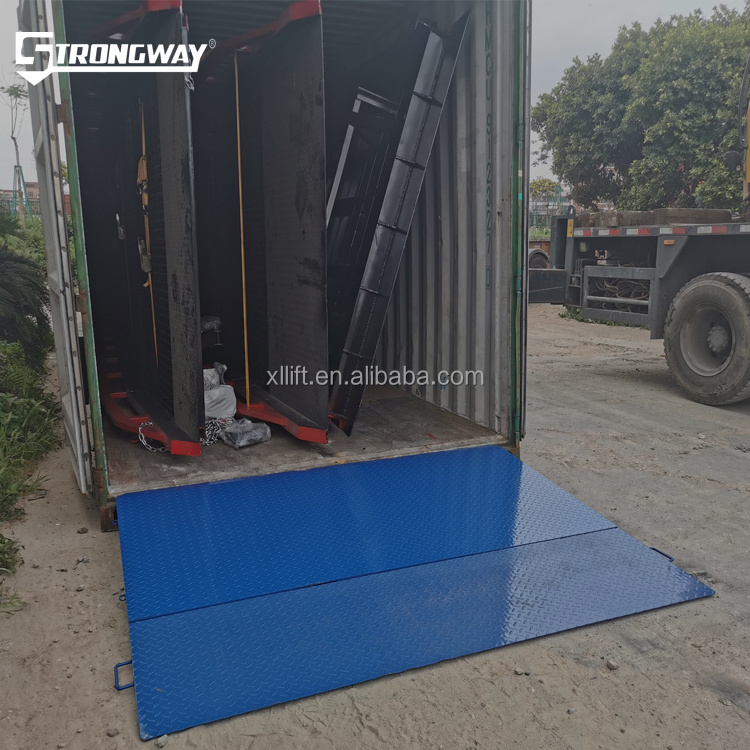 BLUFF 10t high quality trailer container ramp plate  cheap price steel forklift loading ramps mobile loading yard ramp for sale