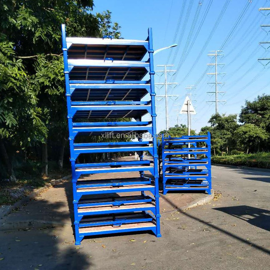 Warehouse Load Nester transport stillage fold storage container cage metal stackable rack