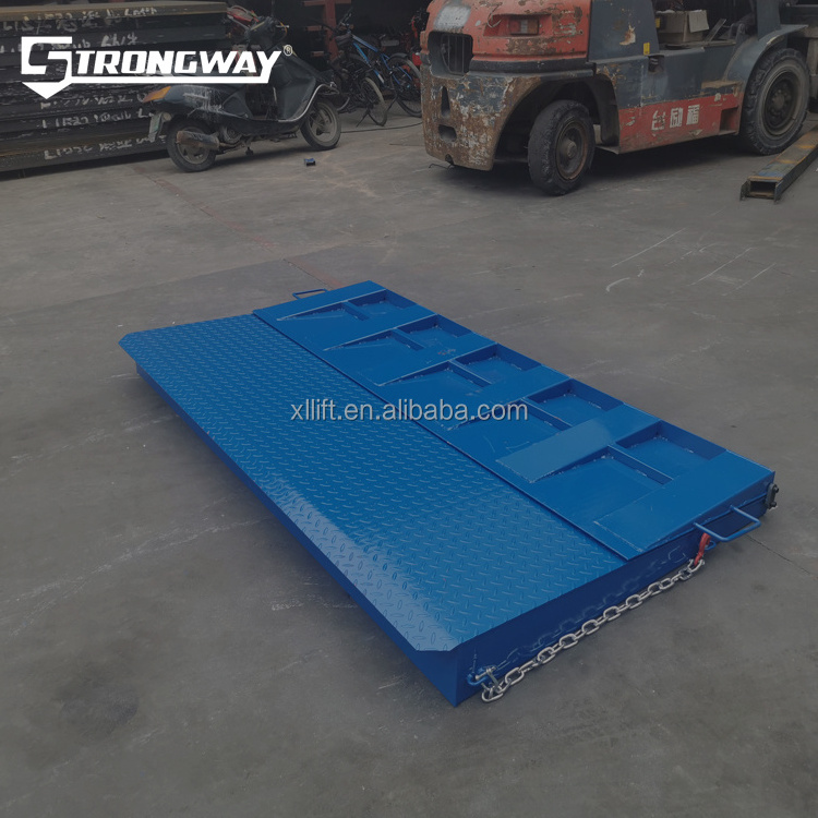 BLUFF 10t high quality trailer container ramp plate  cheap price steel forklift loading ramps mobile loading yard ramp for sale