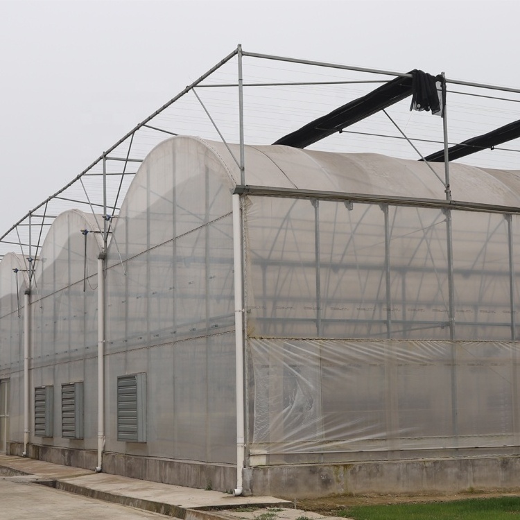 Poultry Farm Vaulted Tunnel Greenhouse Greenhouse Tent with Cooling and Insulation System for Chicken/Cow/Goat Feeding