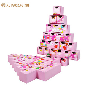 Christmas ArtPaper Advent Calendar Box cosmetic Chocolate gift Packaging Calendar Empty packaging Box for Chocolate