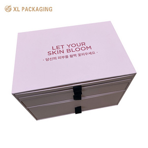 beauty Nail polish packaging box Customized Glitter paper with inner tray luxuriant 24 Advent Calendar Box cosmetic packaging