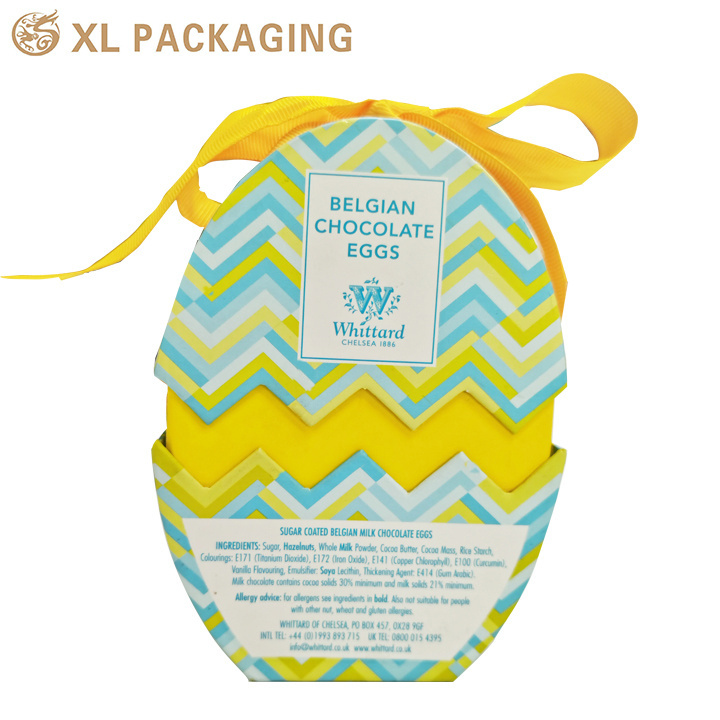 Luxury Customised Egg Shaped Packaging Box for Baby for Chocolate Candy Gift Boxes during Easter Paper Packaging