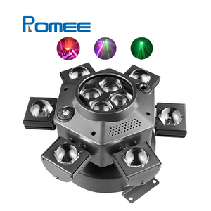 Six Bee-Eyes 6*10w 4in1 Beam Moving Head Laser Lights With 360 degree Rotation Effect For Club Party Event Show Stage Lighting