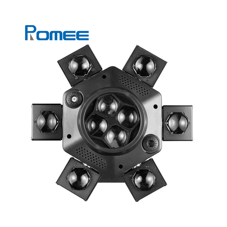 Six Bee-Eyes 6*10w 4in1 Beam Moving Head Laser Lights With 360 degree Rotation Effect For Club Party Event Show Stage Lighting