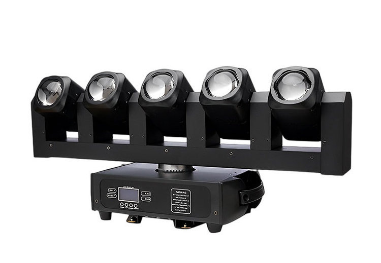 RGBW 4in1 5 Eyes Rotating Chasing Scan Effect Beam Moving head Light With Strobe for Event Show Dj Stage Lighting