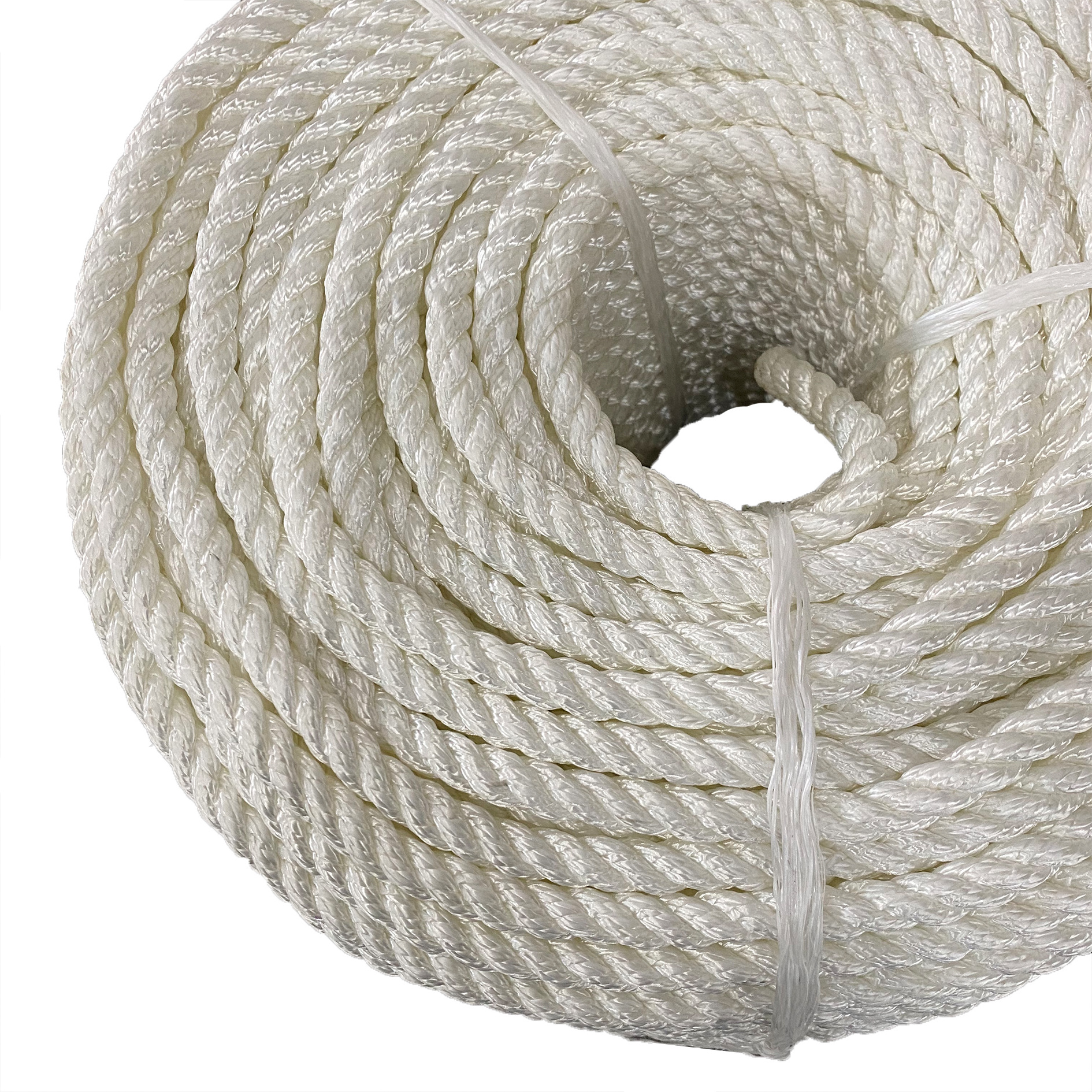 High elongation 3 Strand used mooring ship rope marine nylon rope