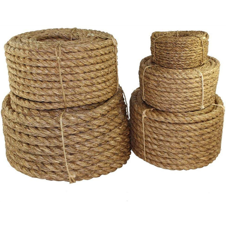 100% Natural Fiber Twisted Rope Sisal Rope natural 10mm