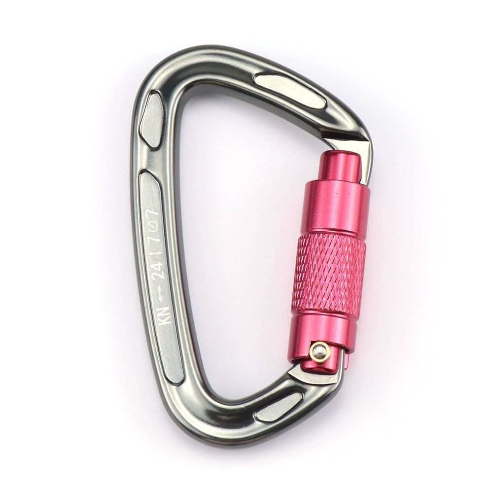 D-shape Carabiner for climbing high strength 25KN hook