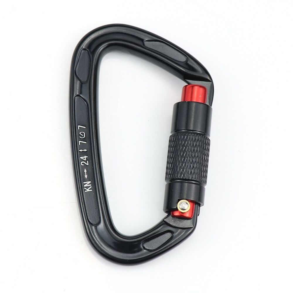 D-shape Carabiner for climbing high strength 25KN hook