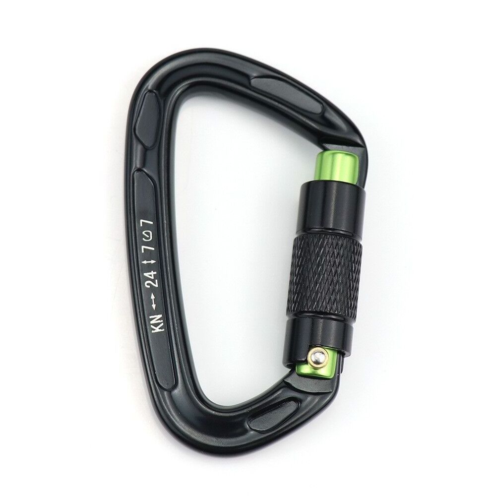 D-shape Carabiner for climbing high strength 25KN hook