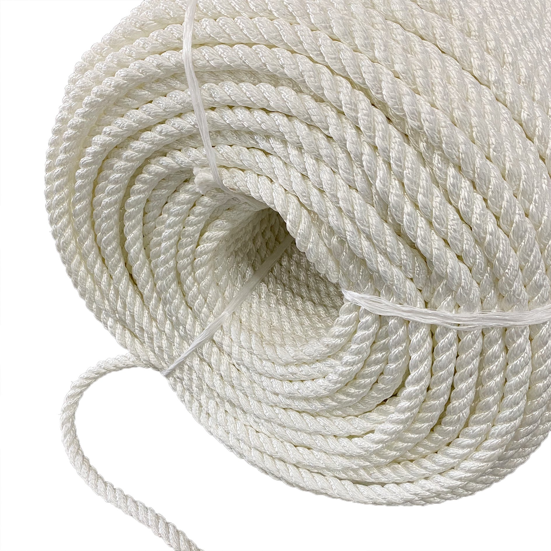 High elongation 3 Strand used mooring ship rope marine nylon rope