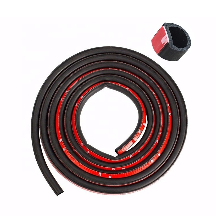 D Shape Car Door Seals Rubber Strip Soundproof EPDM Seal Strip