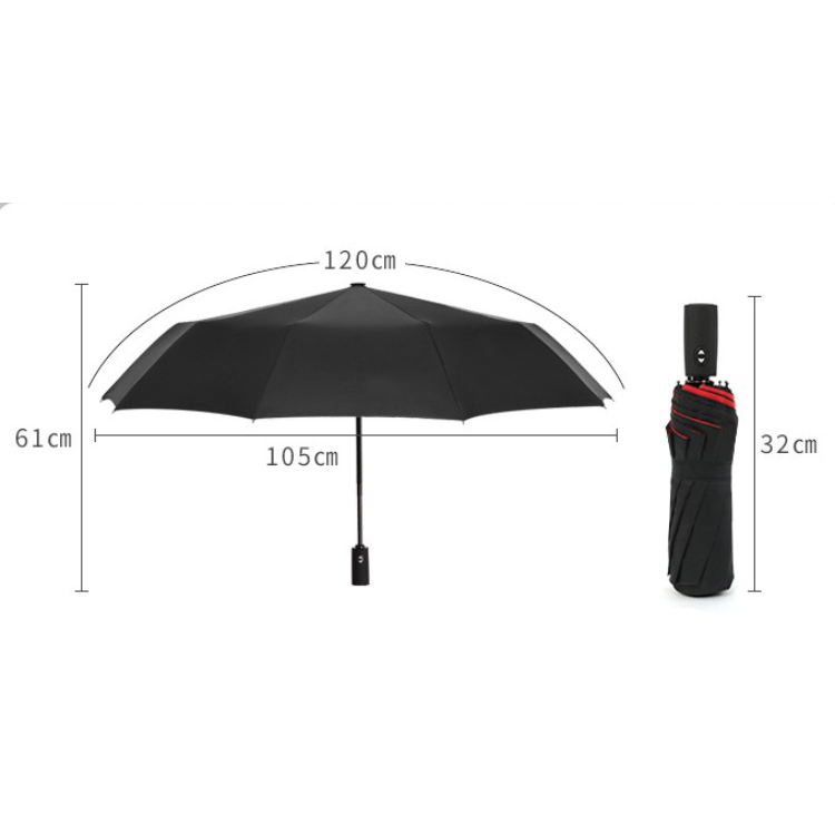 21 inches compact Strong solid color pattern windproof full automatic two layer umbrella