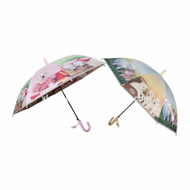 Automatic children umbrella for child J Shape Handle Colorful Umbrella Wholesale Custom Print Logo Golf Umbrella