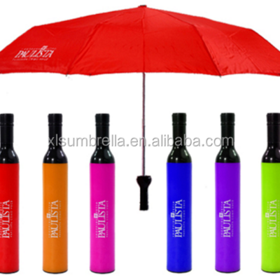 Cheap wine bottle shape umbrella promotion gift