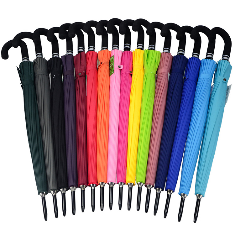 Chinese 23inch 12 Ribs Fluted Frame Wholesale Promotion Cheap Promotional Straight Customized Umbrellas With Logo