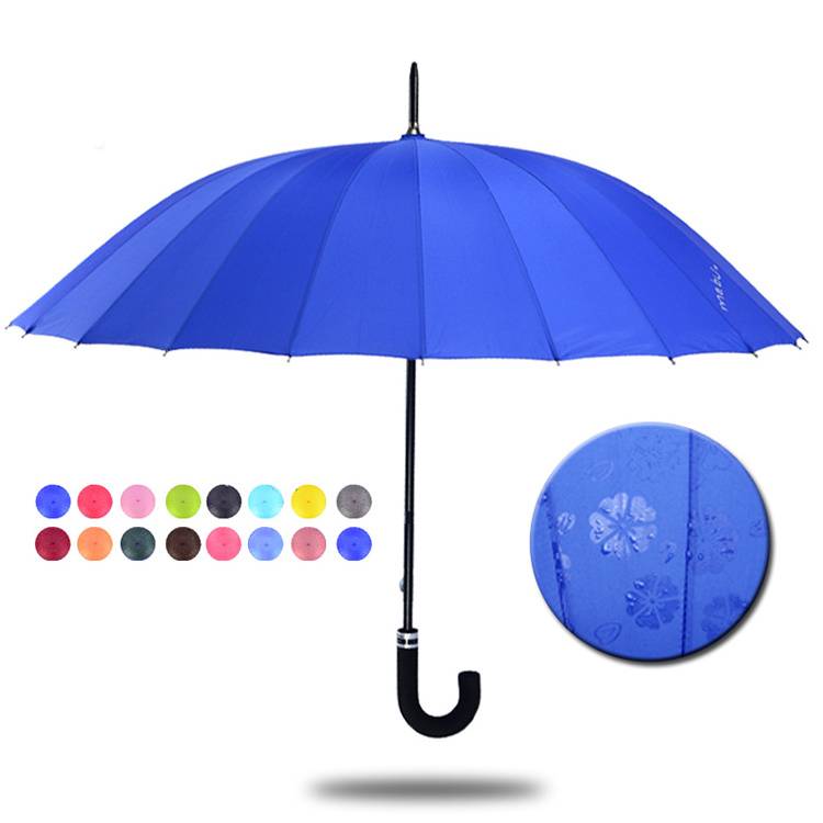 Chinese 23inch 12 Ribs Fluted Frame Wholesale Promotion Cheap Promotional Straight Customized Umbrellas With Logo