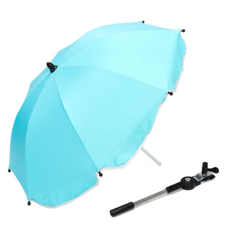 High quality Baby Stroller Parasol,Clip UV Protection Clip-On  Stand Holder 360 Degrees Adjustable Sun Canopy Parasol Umbrella