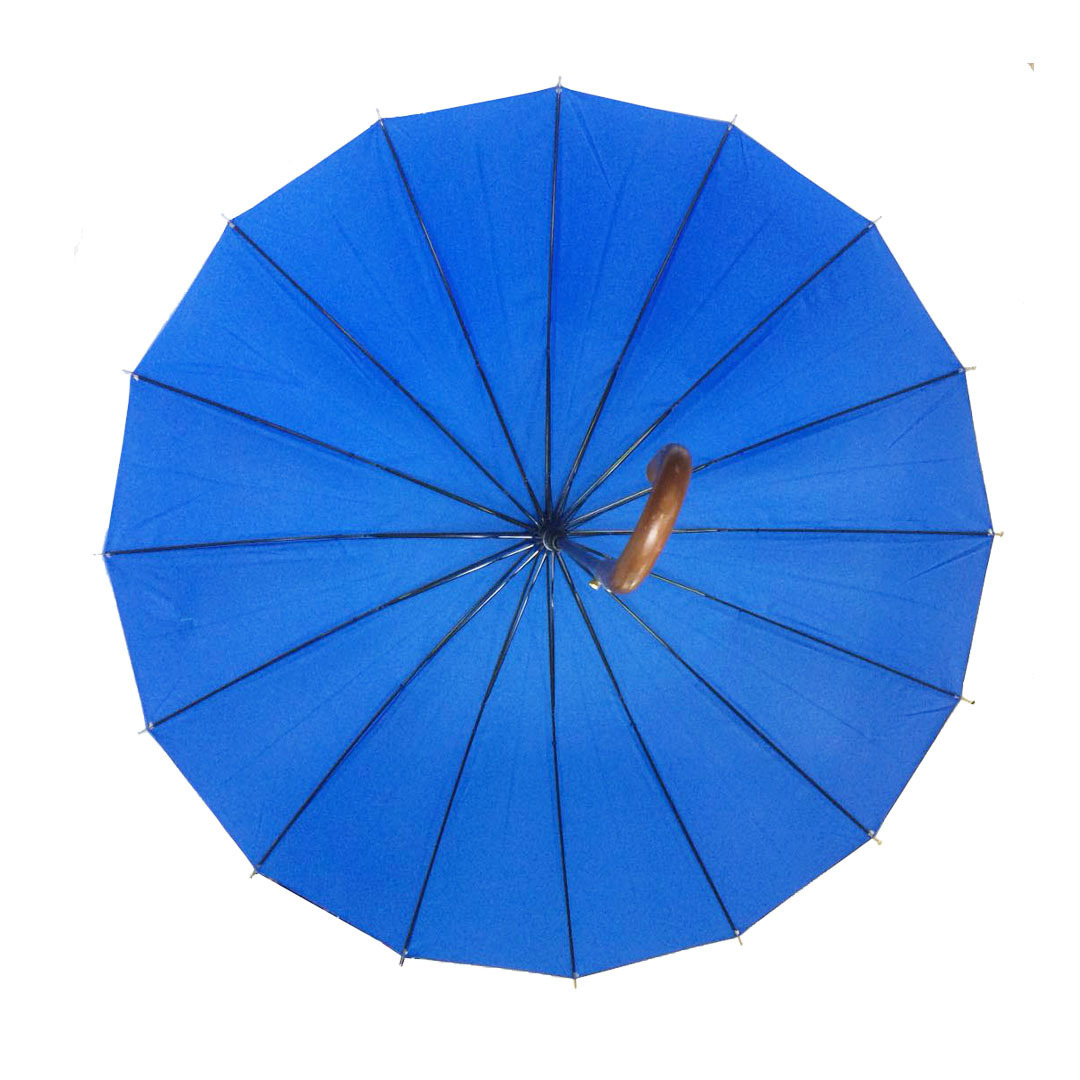 50 Inch Wooden Handle Wooden Umbrella 16 Ribs Automatic Open Rain Umbrella