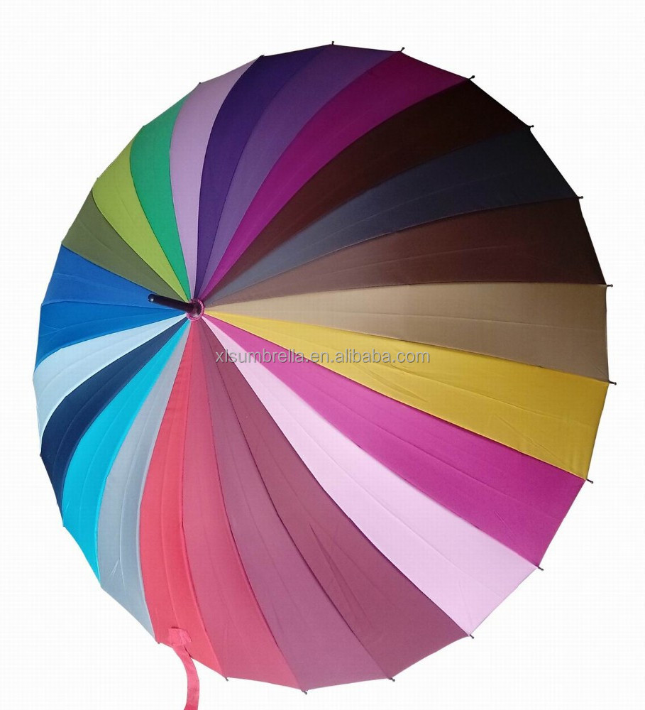 Black Coated Rainbow Umbrella China Manufacturer Promotion Advertising Umbrella Straight Golf Umbrella