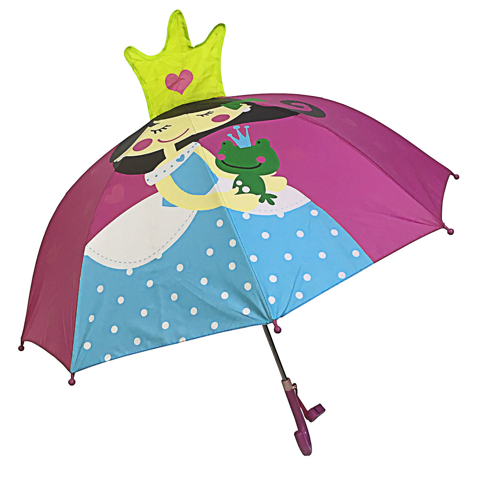 3D Animal Shape Manual Open Children Cartoon pattern plastic handle Umbrella With Ear