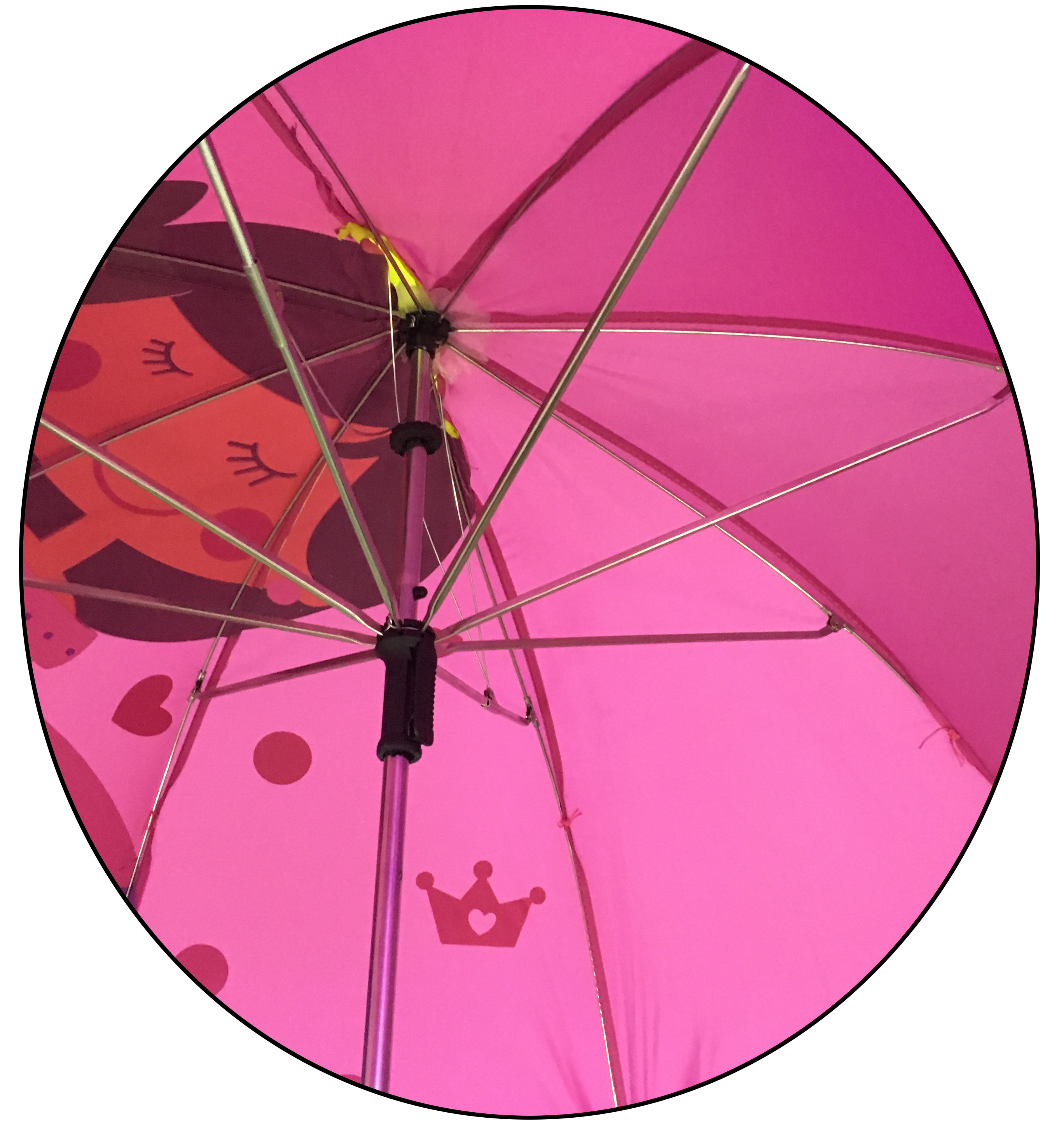 3D Animal Shape Manual Open Children Cartoon pattern plastic handle Umbrella With Ear