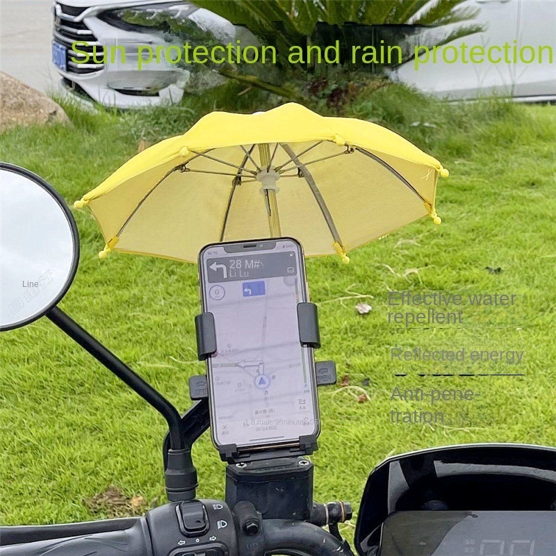 Electric Car Motorcycle Navigation Bracket Sun Protection Mobile Phone Bracket Small Umbrella