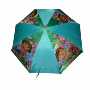 Cute Cartoon Pattern Design windproof waterproof plastic straight handle kids umbrella