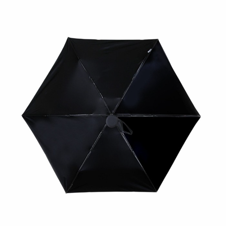 Super Mini Black Coating Travel Custom heart shape printing Single Layer 5 Folding Umbrella