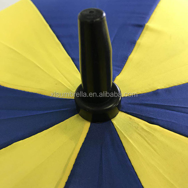 Wholesale Manual Opening Close Top Quality 30 Inch Blue Yellow Stitching Big Golf Custom Logo Printing High Hot Sale Umbrella