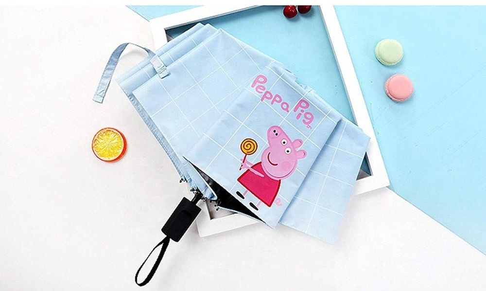 Blue Little Pig UV Protection Umbrella Sun Anti-UV Compact Travel Windproof Folding Automatic Open Auto Close umbrella