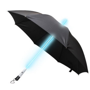 China supplier creative stick tunable straight LED golf LED Laser Sword Light up Flashing Golf Umbrellas with 7 Color Changing