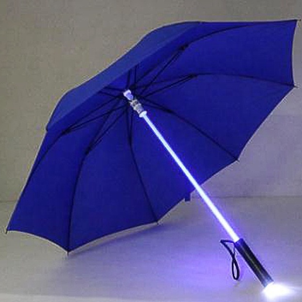 China supplier creative stick tunable straight LED golf LED Laser Sword Light up Flashing Golf Umbrellas with 7 Color Changing