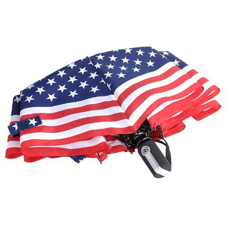 Wholesale free sample cheap factory wholesale America British UK USA flag printing 3 folding umbrella travel umbrella