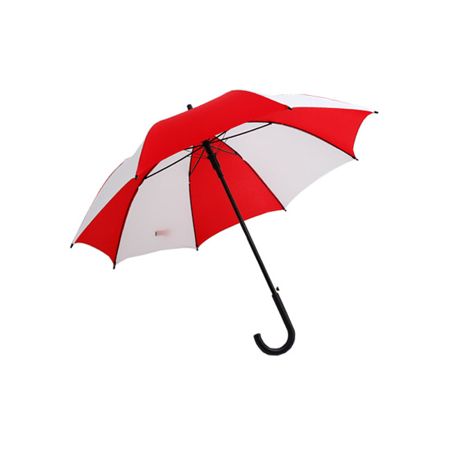 2023 hot sale windproof straight walking stick custom China supplier latest two color stitching umbrella with logo prints