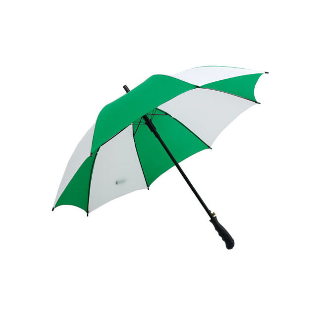 Wholesale windproof straight walking stick custom China supplier latest two color stitching umbrella with logo prints