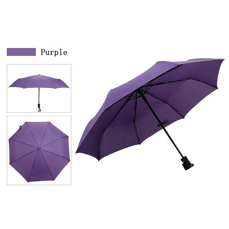 Plain Waterproof Fabric Rain Telescopic Umbrella, BrownColor Rain Telescopic Automatic Umbrella With Waterproof Fabric