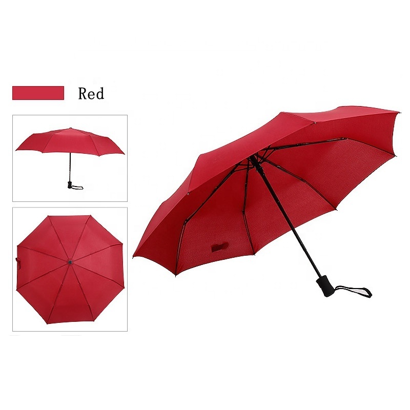 Plain Waterproof Fabric Rain Telescopic Umbrella, BrownColor Rain Telescopic Automatic Umbrella With Waterproof Fabric