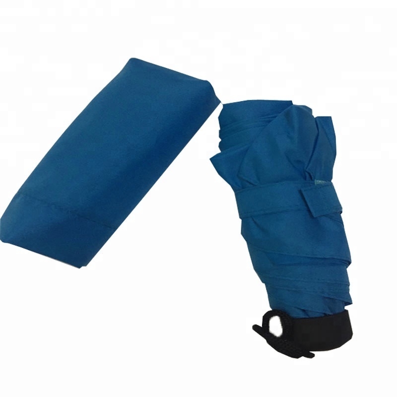 19.5'' Super Mini Manual Folding Bulk Sale Outdoor Waterproof Small Umbrella In Case