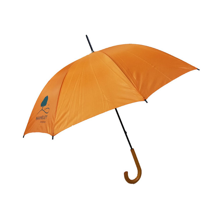 48 Inch Real Wooden Handle Umbrella Classic Auto Open Umbrella Rainproof Cane Stick Umbrella