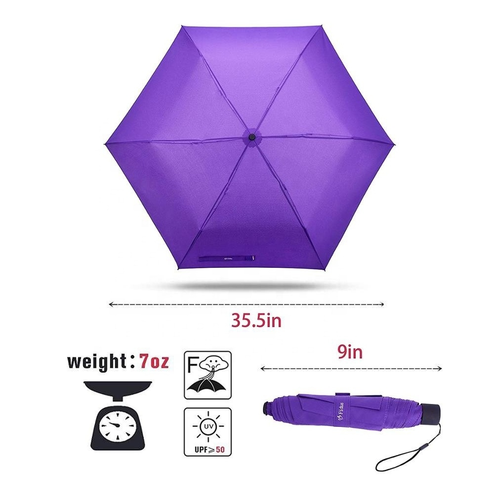 Mini Lightweight Light Weight Sun And Rain Travel Umbrella For Women Men