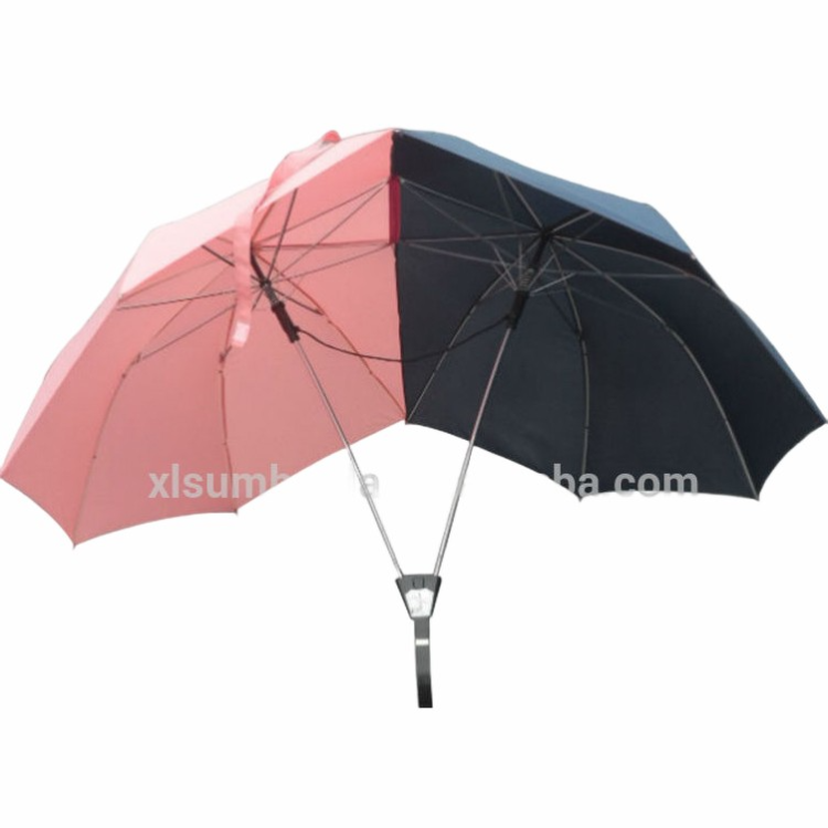 Original auto open two shafts two canopies twins umbrella New Innovate Custom Double Shaft Twins Lover Couple Umbrella